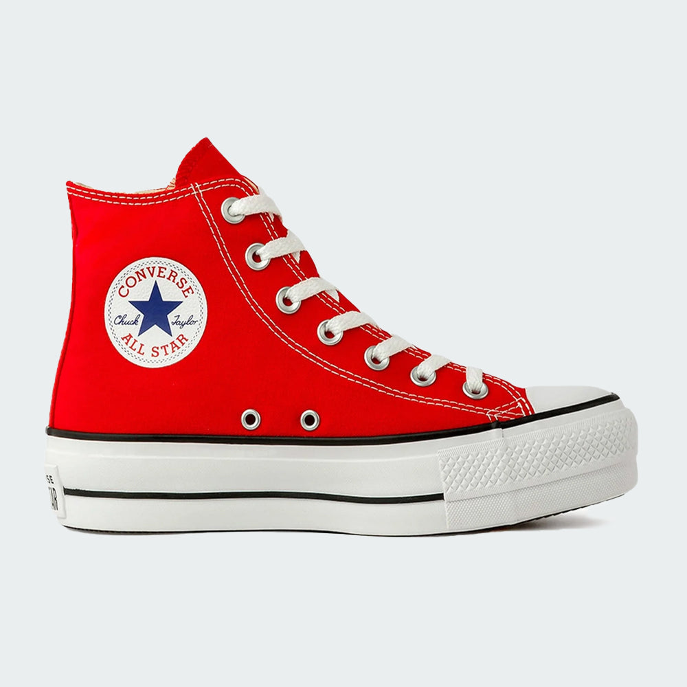 CONVERSE BOTITAS LONA ROJO PLATAFORMA