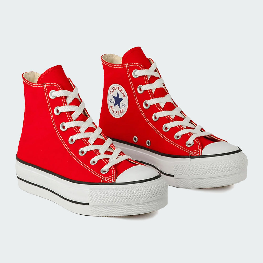 CONVERSE BOTITAS LONA ROJO PLATAFORMA