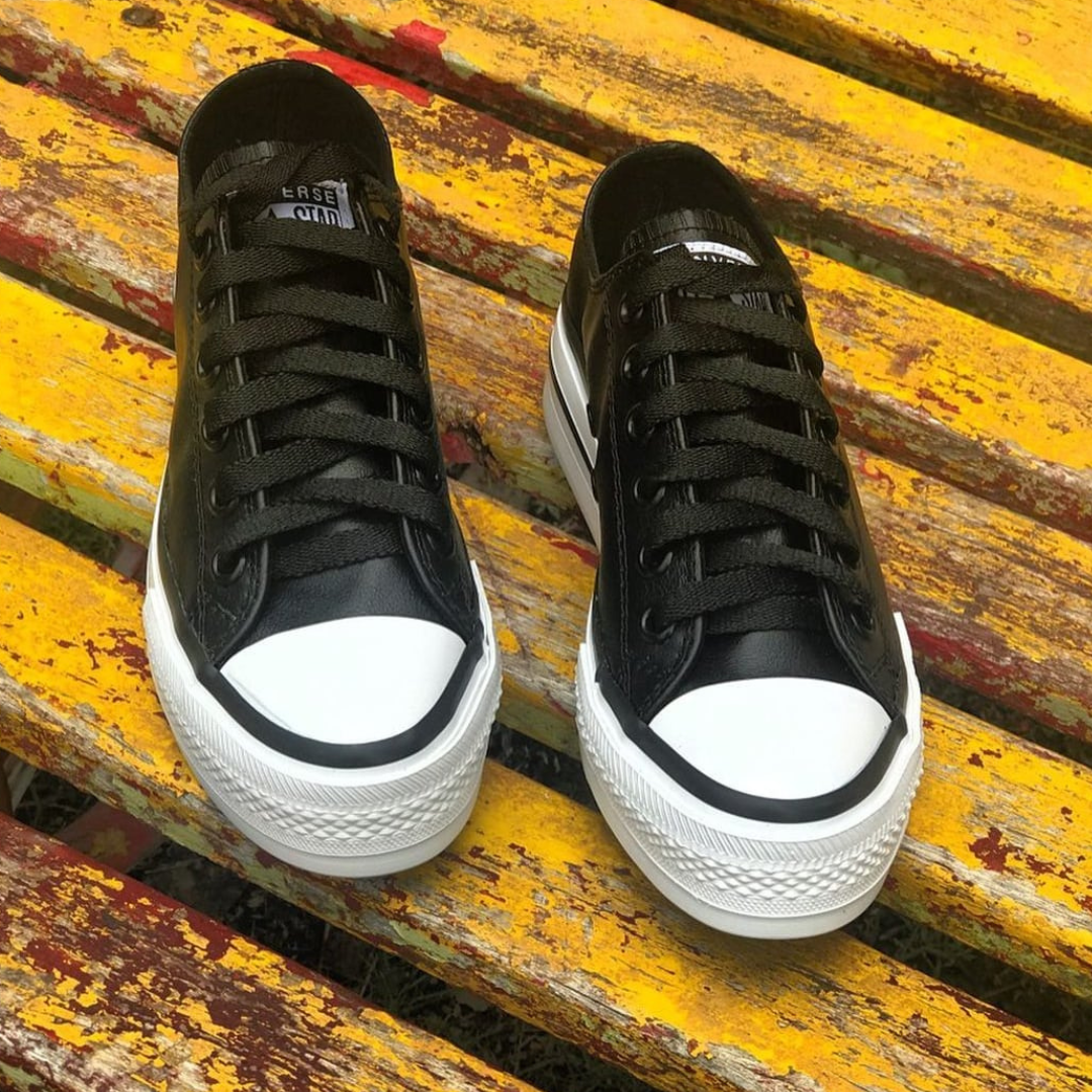 CONVERSE ECO CUERO NEGRO PLATAFORMA