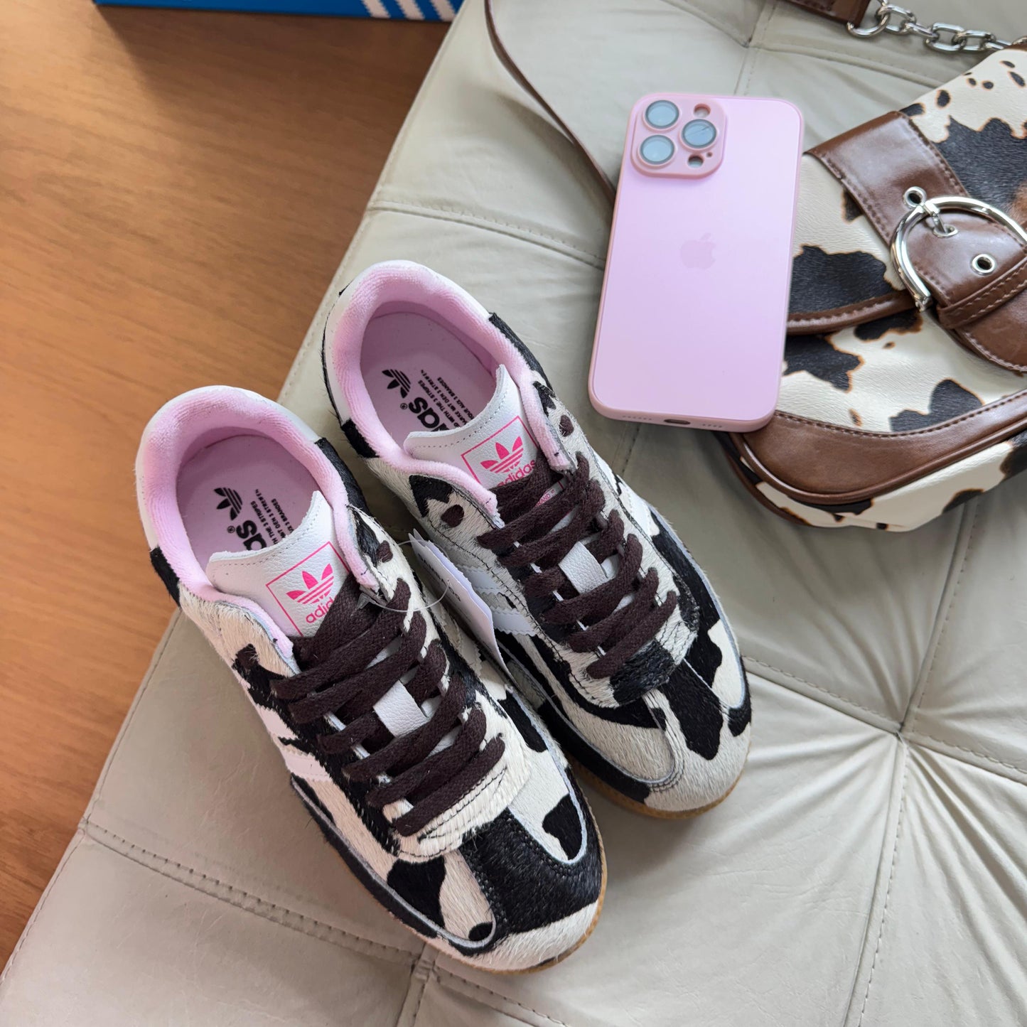 ADIDAS SAMBA ANIMAL PRINT VACA CUERO LEGITIMO
