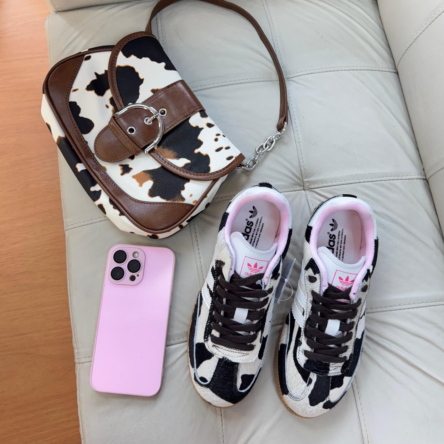 ADIDAS SAMBA ANIMAL PRINT VACA CUERO LEGITIMO