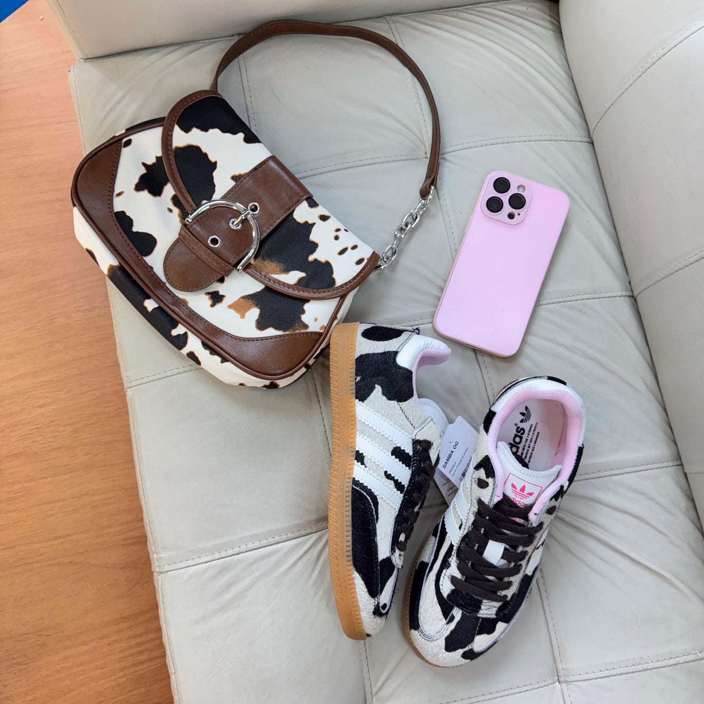 ADIDAS SAMBA ANIMAL PRINT VACA CUERO LEGITIMO