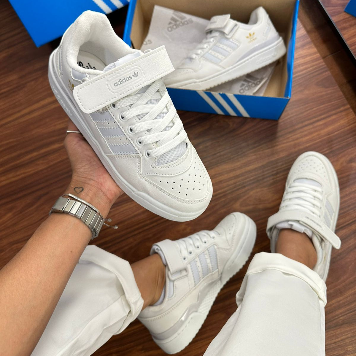 ADIDAS FORUM VELCRO BLANCO