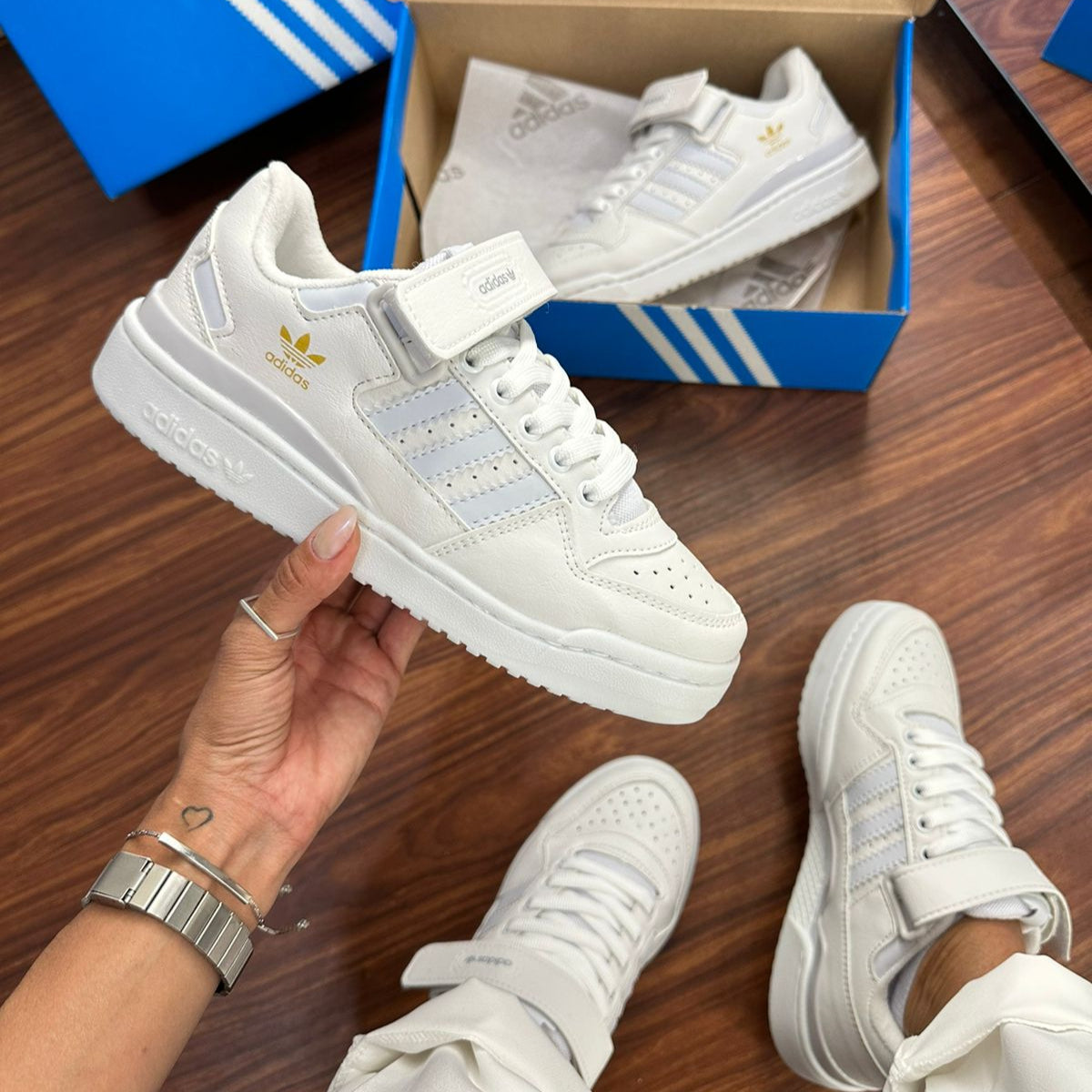 ADIDAS FORUM VELCRO BLANCO