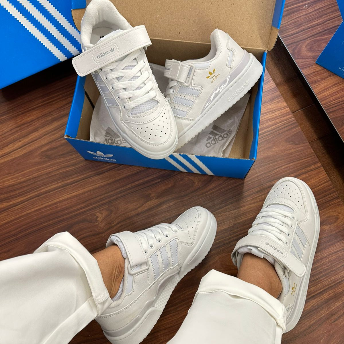 ADIDAS FORUM VELCRO BLANCO